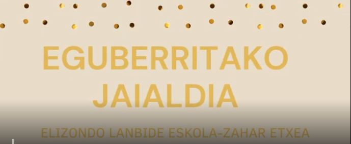 Erizaintza eta Ostalaritzako ikasleak zahar etxean egon dira Gabonetako bisita egiten